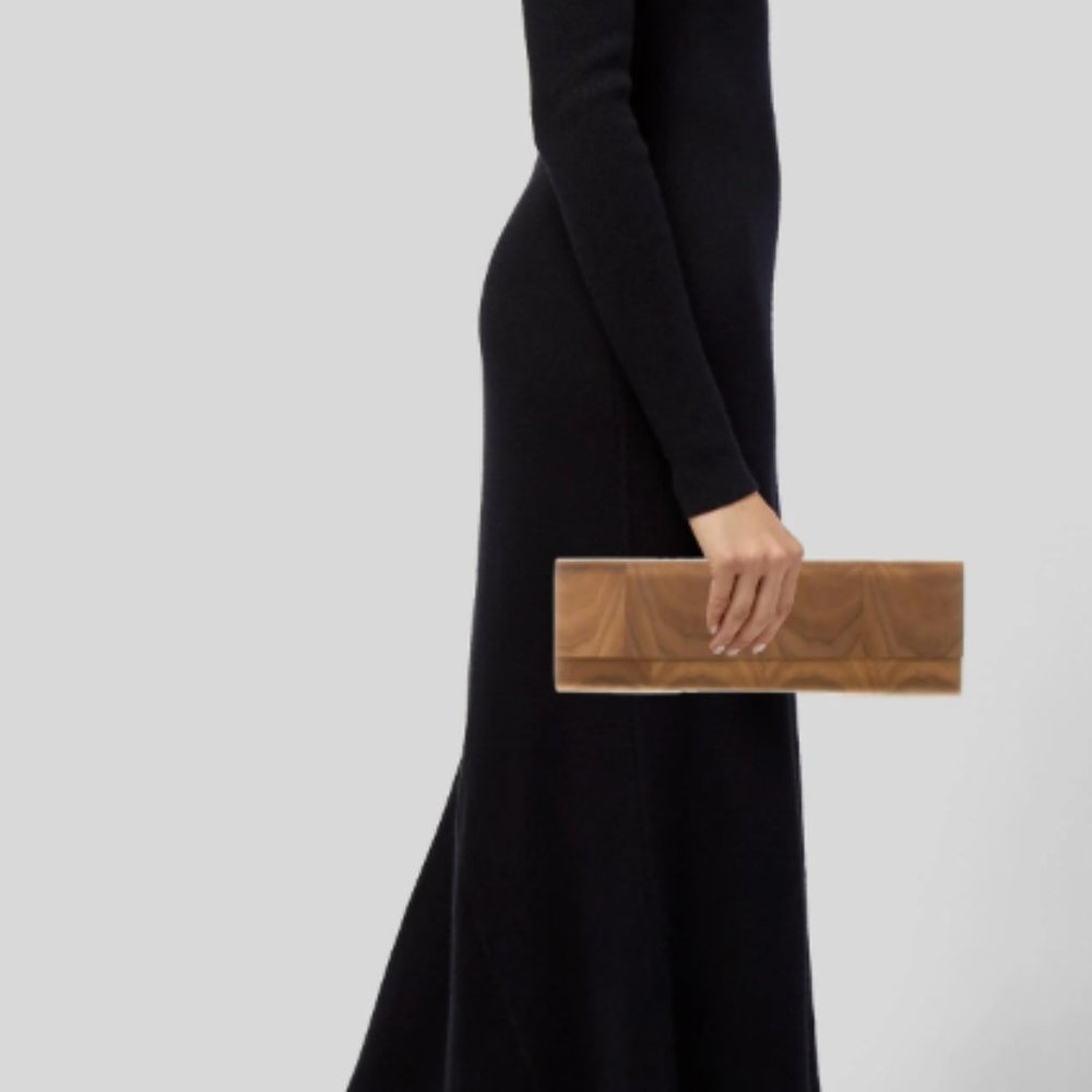 PORTS 1961 Wooden Rectangular Clutch